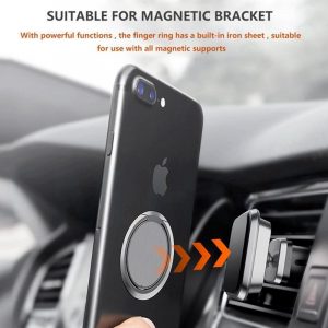 Ultra-thin magnetic finger ring phone holder