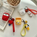 Cute Cartoon Airpod case with keychain