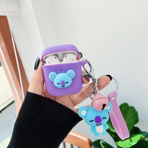 Cute Cartoon Airpod case with keychain