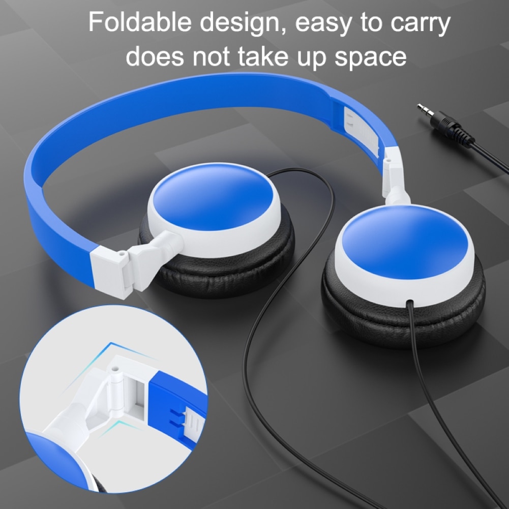 Subwoofer Wired Gaming Headset Hifi Sound Quality Foldable Portable 3.5mm Plug, Suitable For Pc Game host All Smartphones