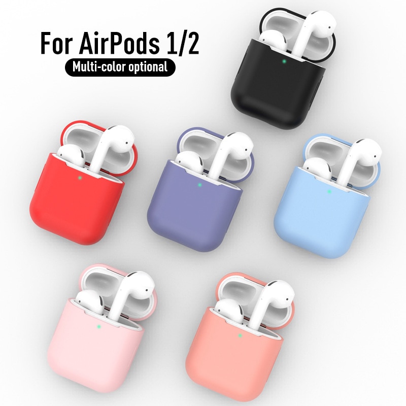 Soft Silicone Cases For Apple Airpods Bluetooth Wireless Earphone Cover For Apple Air Pods Charging Box Bags Cover Sk