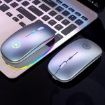 Ergonomic gaming mouse with ultra-thin LED