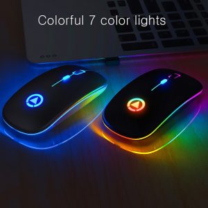 Ergonomic gaming mouse with ultra-thin LED