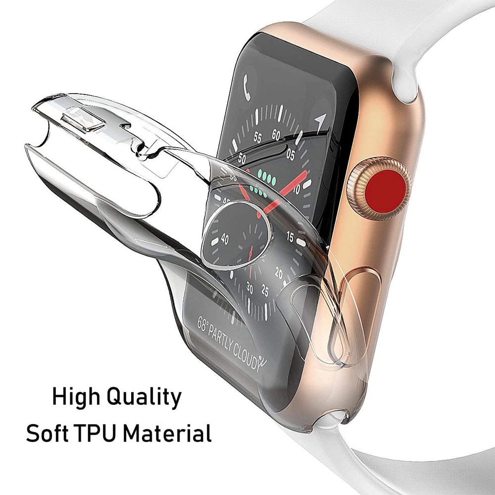 Screen Protector For Apple Watch 6 case 44MM 40MM Full TPU bumper Iwatch Cover 42mm 38MM accessories for iwatch series 5 4 3 2 1