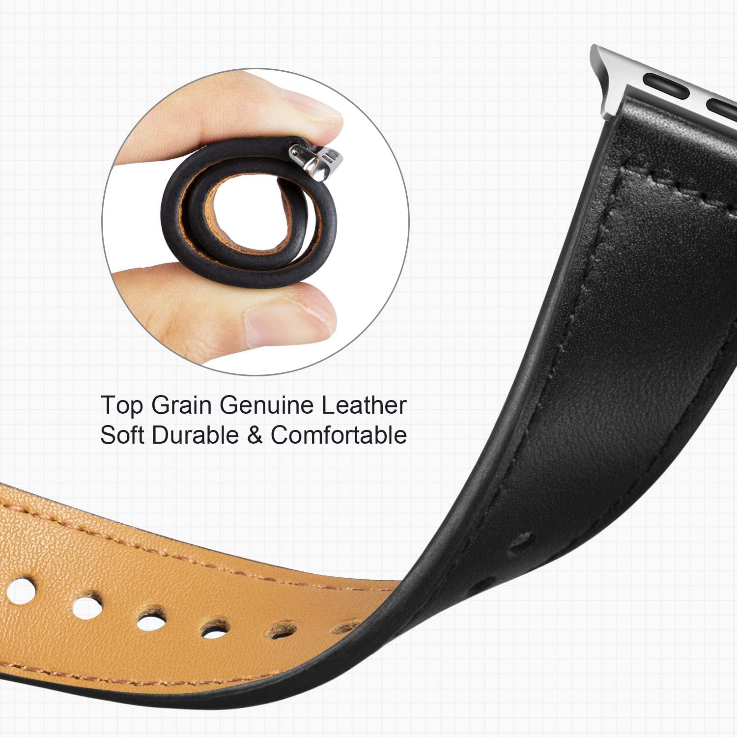 Leather strap For Apple watch band 44mm 40mm 42mm 38mm 44 mm Smartwatch Accessories bracelet iWatch 3 4 5 6 se